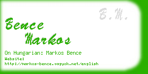 bence markos business card
